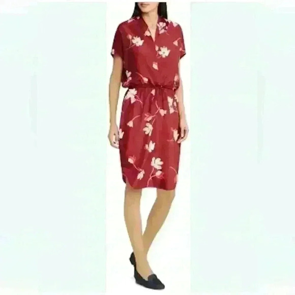 Ralph Lauren Dresses & Skirts - NWT Ralph Lauren sz 4P Burgundy Floral Print Midi Dress